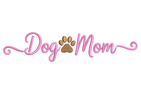 Dog Mom Script: A Cute Paw Print Embroidery Review
