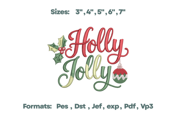 Holly Jolly Ornament Script: Festive Embroidery Review