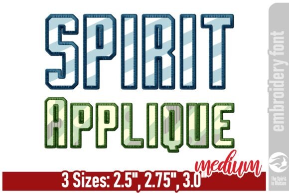 Spirit Applique Font: Bold Varsity Style