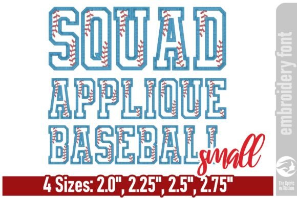 Squad Applique Baseball Font Review