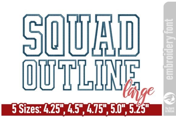 Squad Outline Font: Holiday Embroidery Review