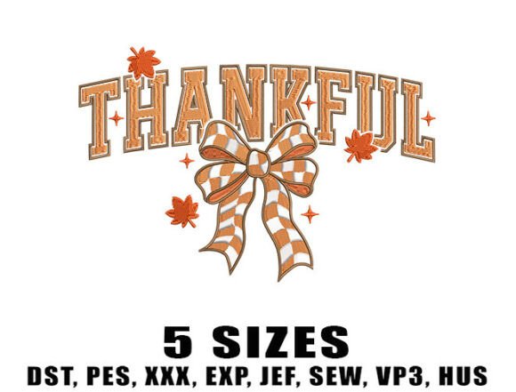 Thankful Bow Embroidery Design Review